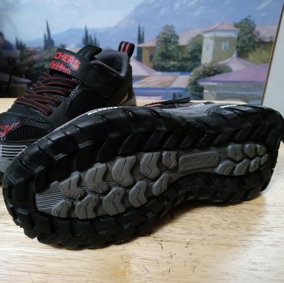 👟👟Skechers Turbo Speed Slip On Sneakers Kids Boys Size 4.5 Black Green 403760L - Picture 10 of 15